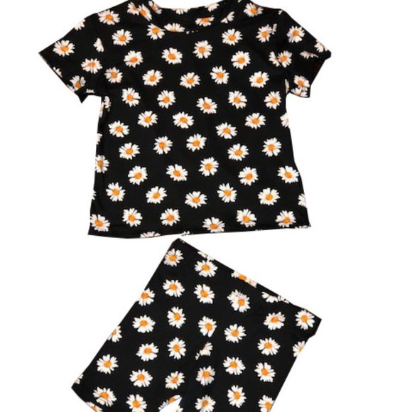 GIRLS 2 PC BIKE SHORT SET - Picture 1 of 1